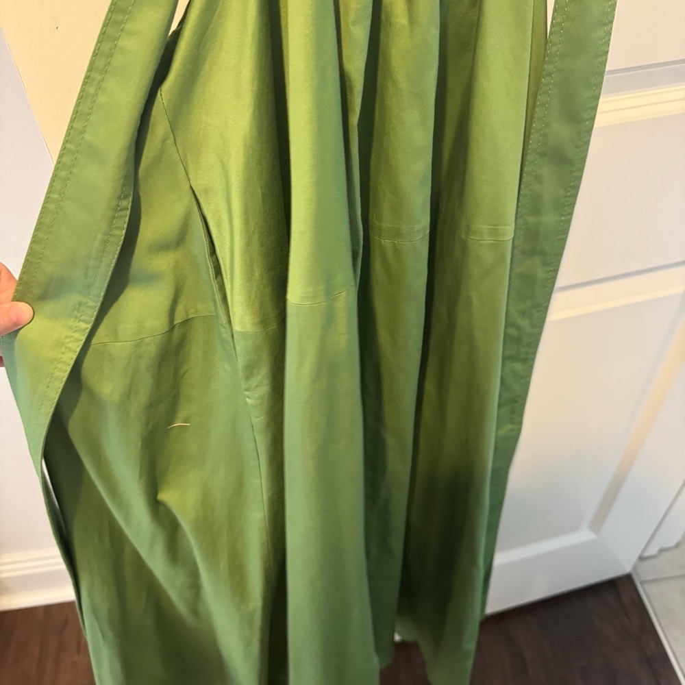 Aje Zorina Tie-Detail Midi Dress Green Sleeveless | Size 8 - Picture 6 of 10